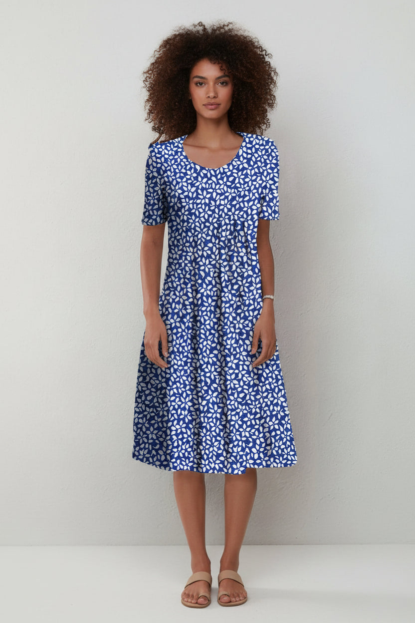Katoenen Jurk Dames Bloemenprint Zijzakken Zomer | Ninon