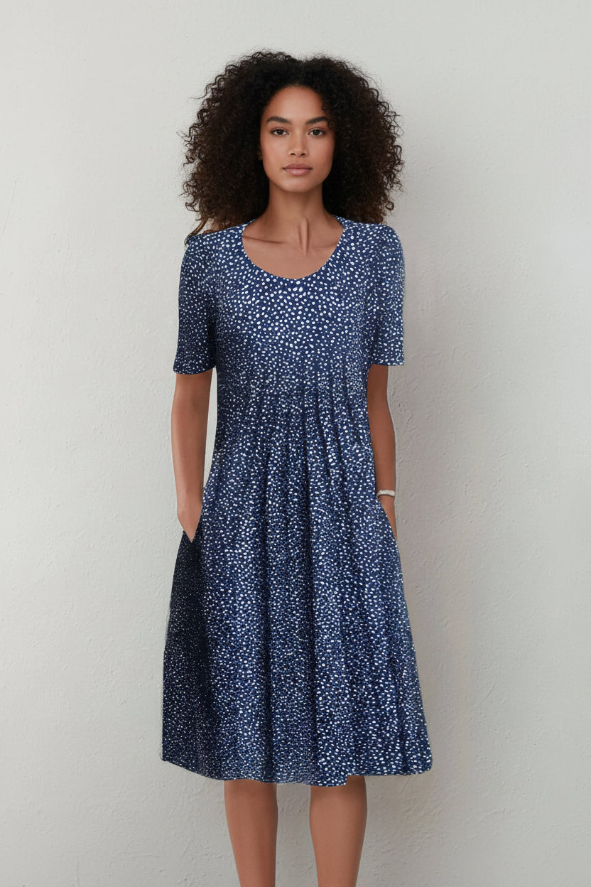 Katoenen Jurk Dames Bloemenprint Zijzakken Zomer | Ninon