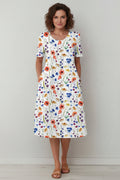 Katoenen Jurk Dames Bloemenprint Zijzakken Zomer | Ninon