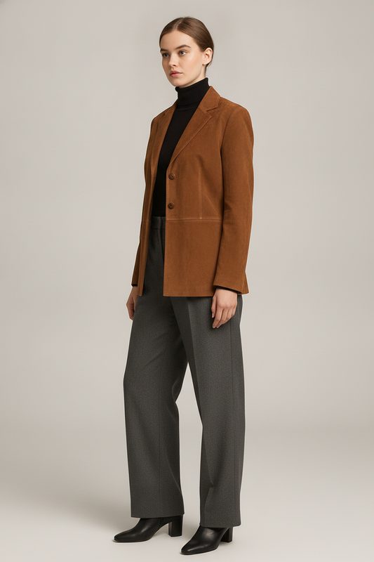 Oversized Suedelook Blazer — Orla – zijaanzicht