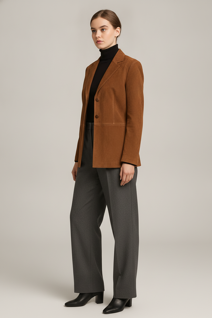 Oversized Suedelook Blazer — Orla – zijaanzicht