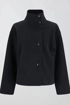Korte Jas met Hoge Kraag Dames | Knoopsluiting & Elegant | Kamara