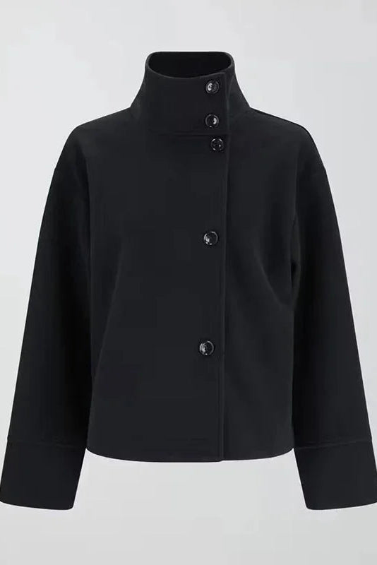 Korte Jas met Hoge Kraag Dames | Knoopsluiting & Elegant | Kamara