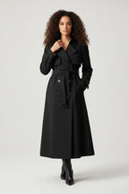 Lange Trenchcoat met Ceintuur Dames | Double-Breasted | Elowen