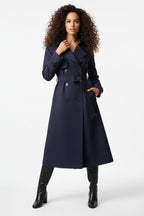Lange Trenchcoat met Ceintuur Dames | Double-Breasted | Elowen