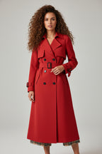 Lange Trenchcoat met Ceintuur Dames | Double-Breasted | Elowen