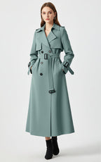 Lange Trenchcoat met Ceintuur Dames | Double-Breasted | Elowen