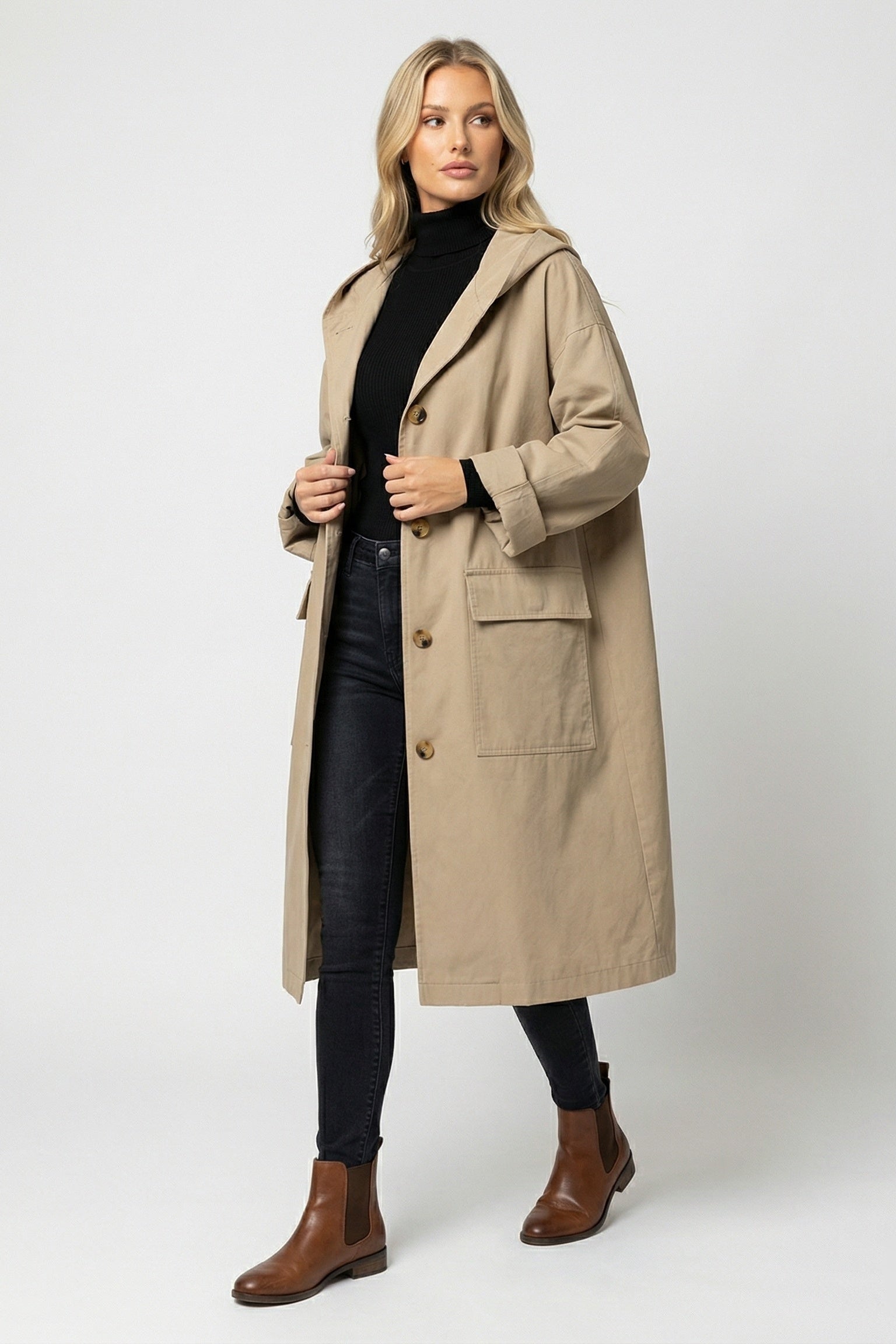 Lange Waterproof Trenchcoat voor Dames | Windproof | Isabelle
