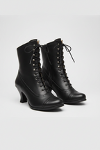 Leren Biker Boots met Vetersluiting Dames | Retro & Stijlvol | May