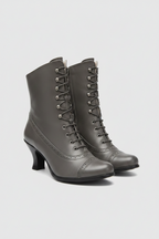 Leren Biker Boots met Vetersluiting Dames | Retro & Stijlvol | May