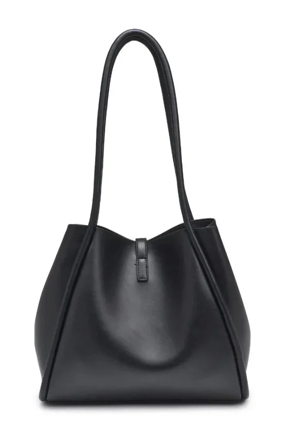 Leren Tote Bag met Goudkleurig Beslag Dames | Minimalistisch | Henrietta
