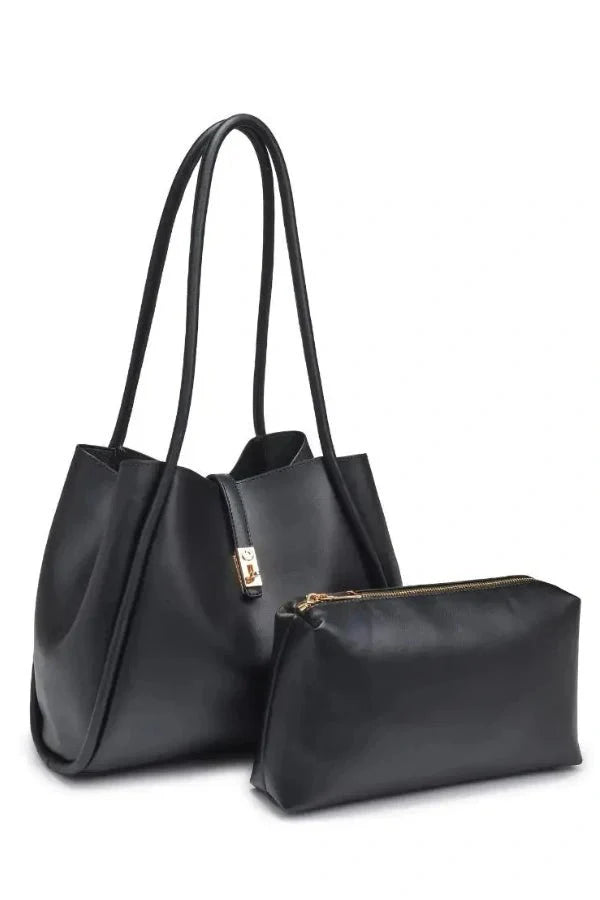 Leren Tote Bag met Goudkleurig Beslag Dames | Minimalistisch | Henrietta