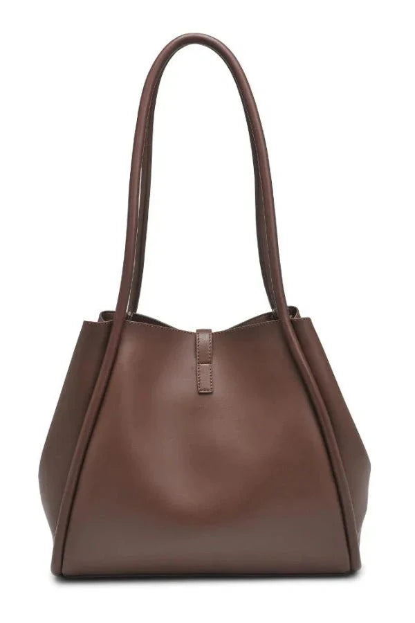 Leren Tote Bag met Goudkleurig Beslag Dames | Minimalistisch | Henrietta
