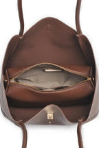 Leren Tote Bag met Goudkleurig Beslag Dames | Minimalistisch | Henrietta