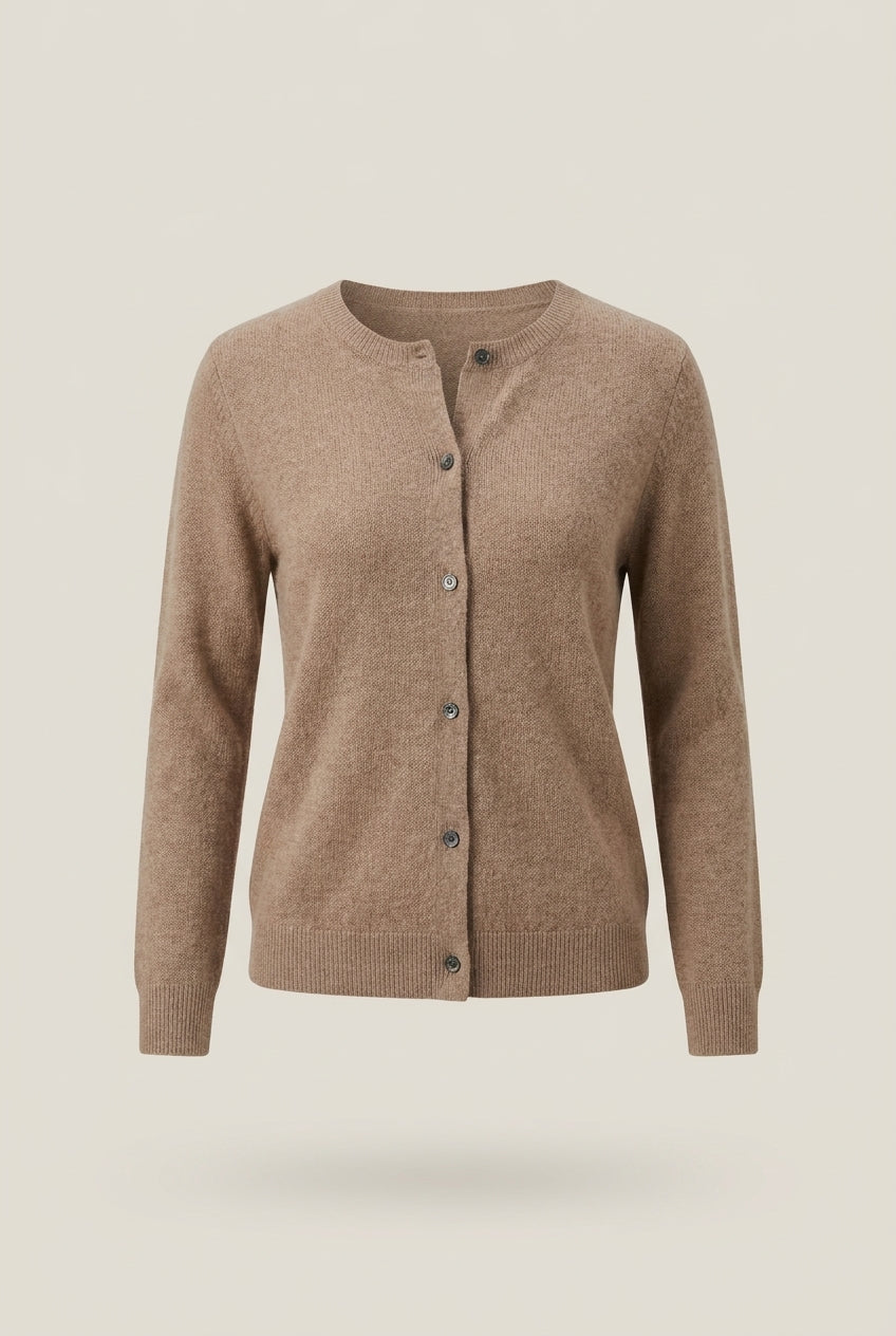 Fijngebreid Vest met Ronde Hals — Femke – productfoto zonder model