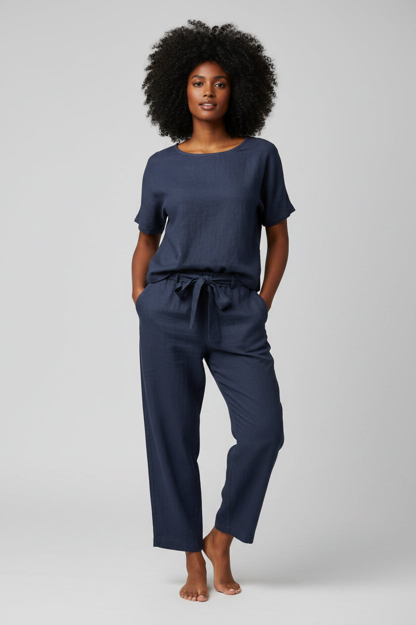 Linnen Set Dames Naya - Blouse en Wijde Broek