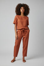 Linnen Set Dames Naya - Blouse en Wijde Broek
