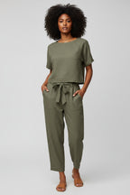 Linnen Set Dames Naya - Blouse en Wijde Broek