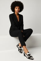 Loafers met Koeienvlek Print Dames | Slip-On & Puntige Neus | Maeva