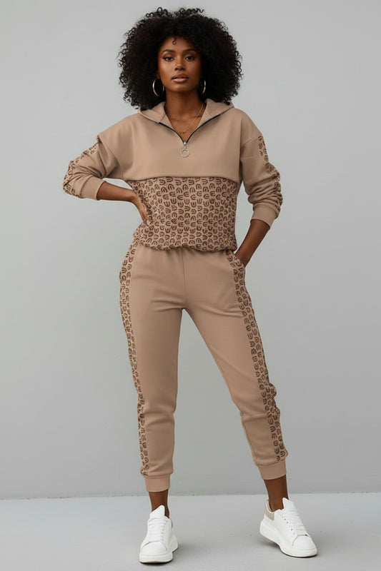 Lounge Set Dames Bella - Top met Rits en Joggingbroek