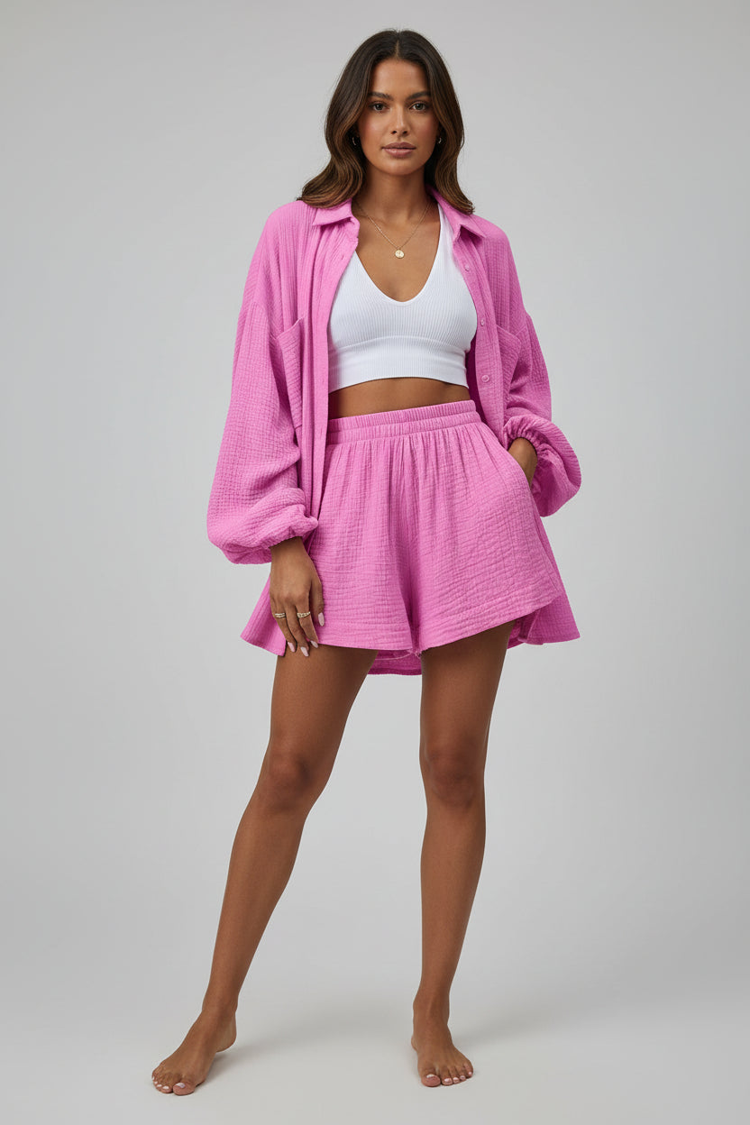 Lounge Set Dames Celia - Katoenen Homewear en Losse Pasvorm
