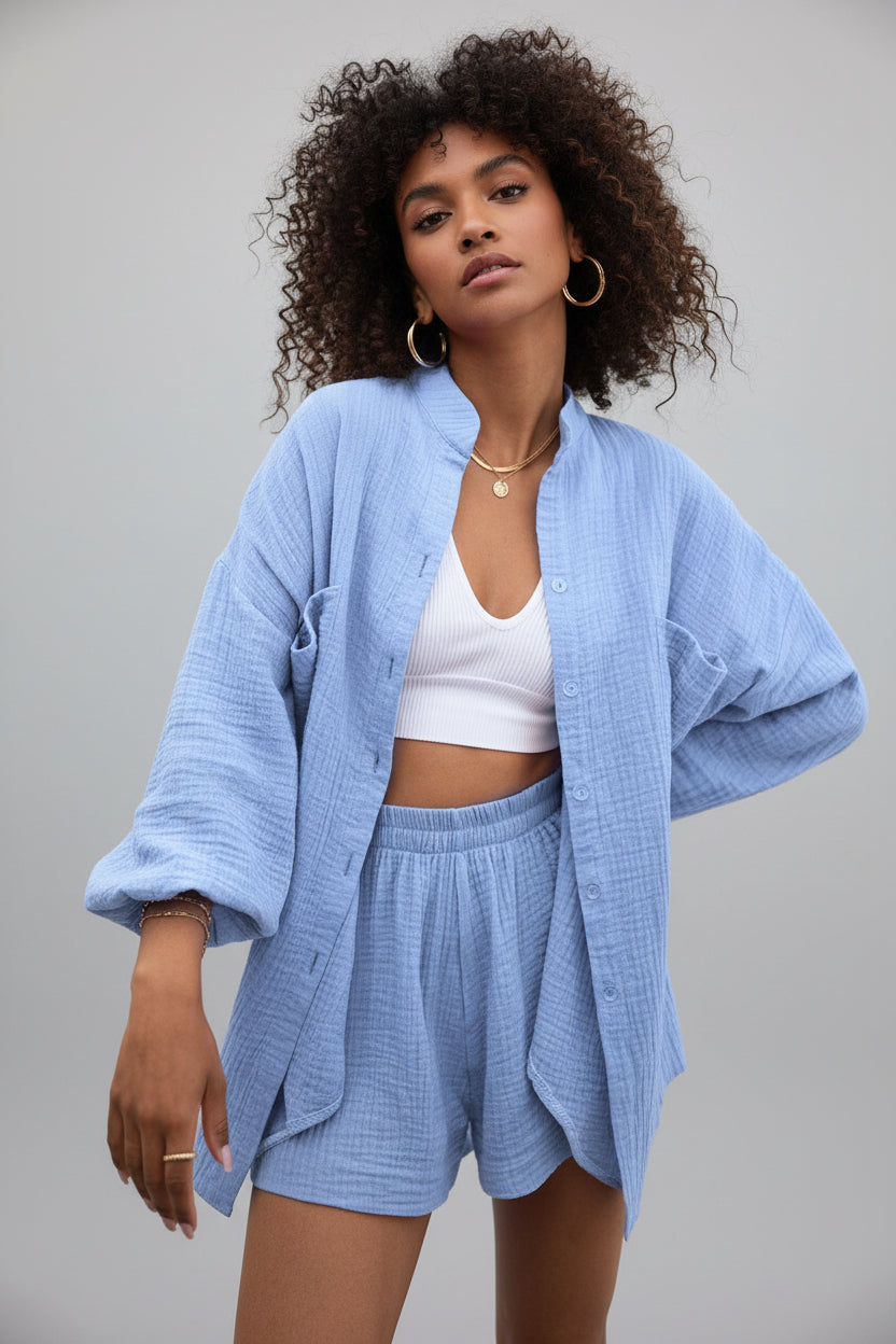 Lounge Set Dames Celia - Katoenen Homewear en Losse Pasvorm