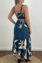 Maxi Jurk Dames Zomer Plantenprint Spaghettibandjes | Amara