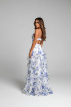 Maxi Jurk met Bloemenprint en Corset Dames | Bruiloft & Zomer | Coralia