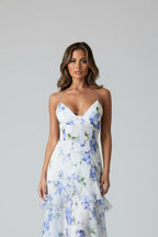 Maxi Jurk met Bloemenprint en Corset Dames | Bruiloft & Zomer | Coralia