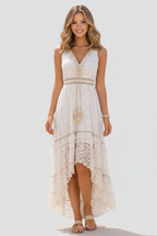 Maxi Jurk Noelia - V-Hals en Kanten Details