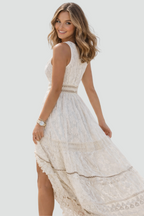Maxi Jurk Noelia - V-Hals en Kanten Details