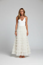 Maxi Rok Elara - Tule Laagjes en Elastische Taille