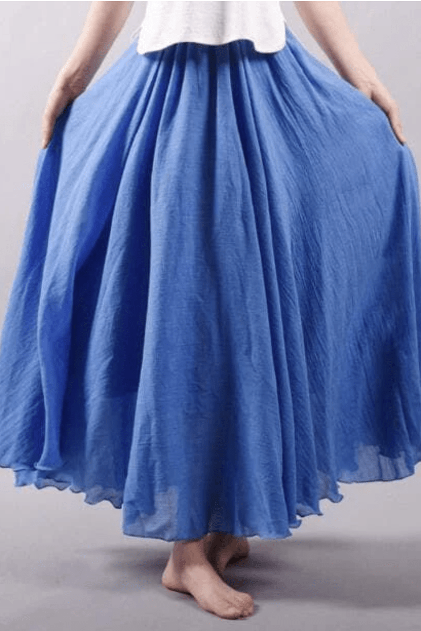 Maxi Rok Elina - Linnen Look en Boho Stijl