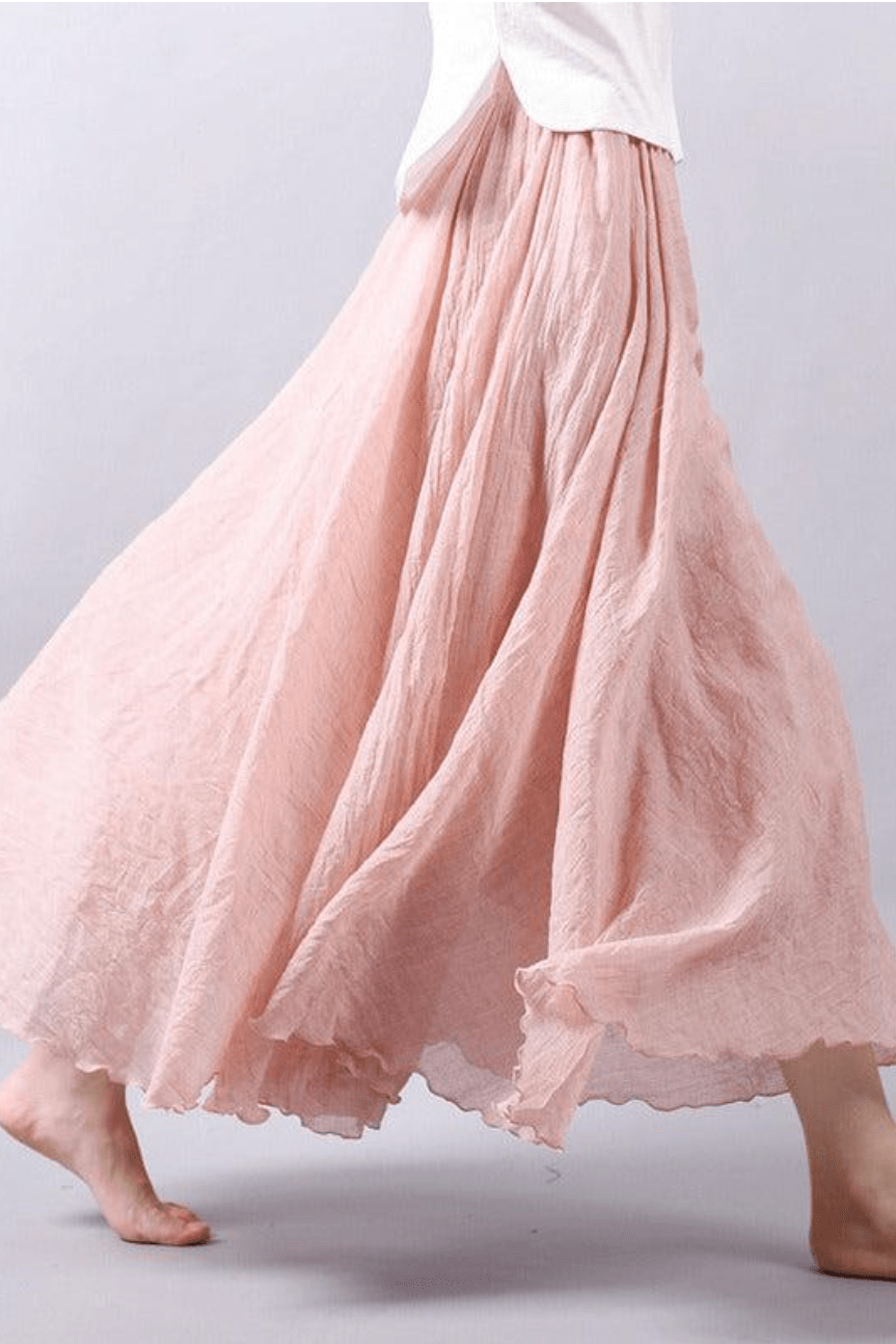 Maxi Rok Elina - Linnen Look en Boho Stijl