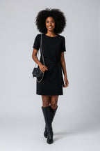 Midi Jurk Dames Strikceintuur Elegant Casual | Clemence