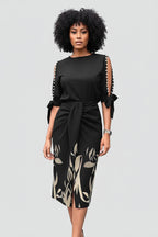 Midi Jurk Mila - V-Hals en Elegante Split
