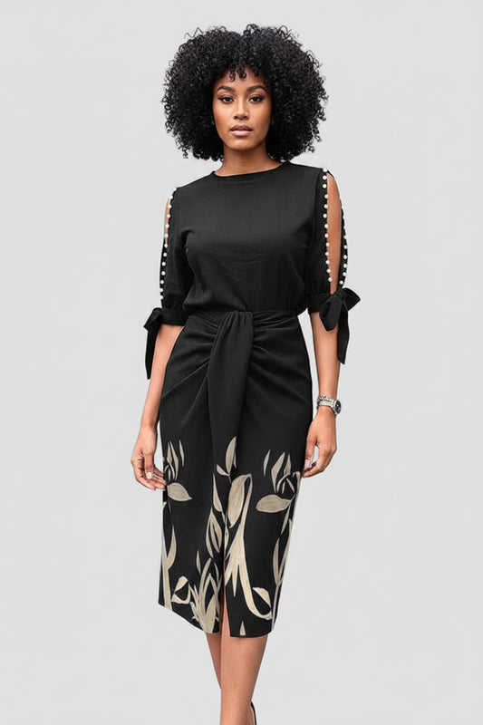 Midi Jurk Mila - V-Hals en Elegante Split
