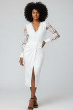 Midi Jurk Mila - V-Hals en Elegante Split