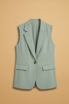 Mouwloze Blazer met Zijzakken voor Dames | Stijlvol | Adriana