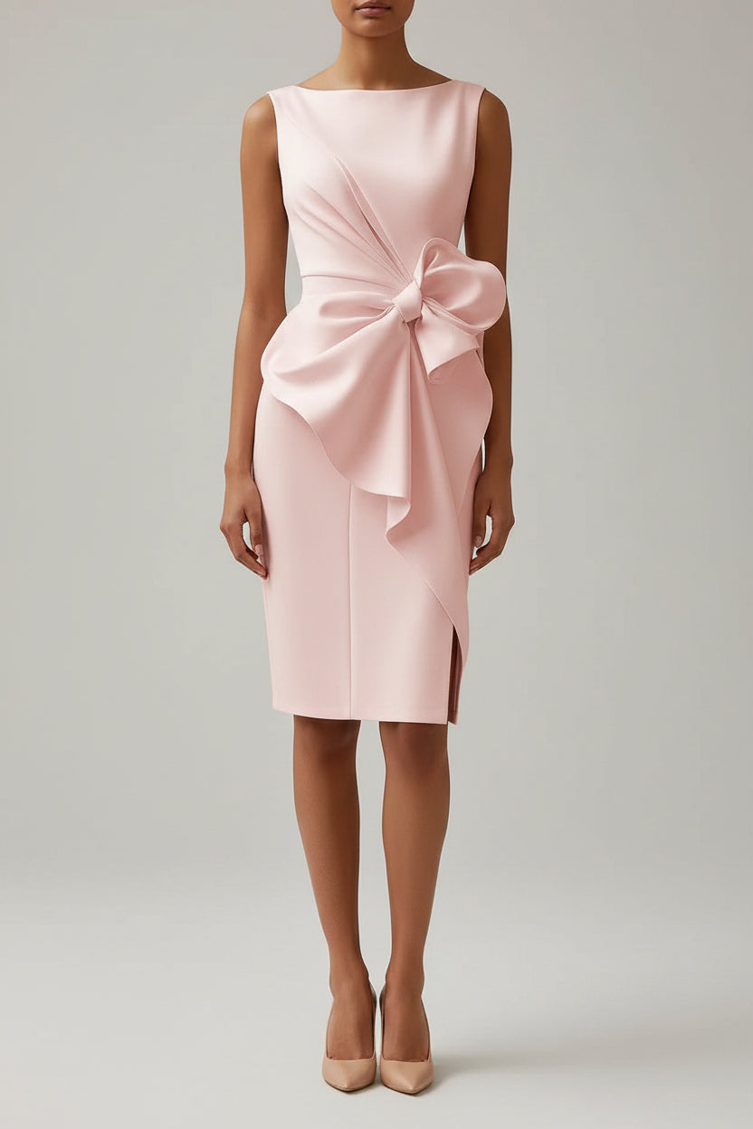 Mouwloze Jurk met Strik Dames | Asymmetrisch & Elegant | Quinara