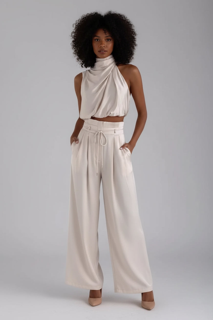 Mouwloze Top met Wide-Leg Broek Zomerset voor Dames | Luchtig & Stijlvol | Danalyn