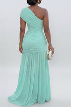 One Shoulder Maxi Avondjurk Dames Gala Elegant | Doriane