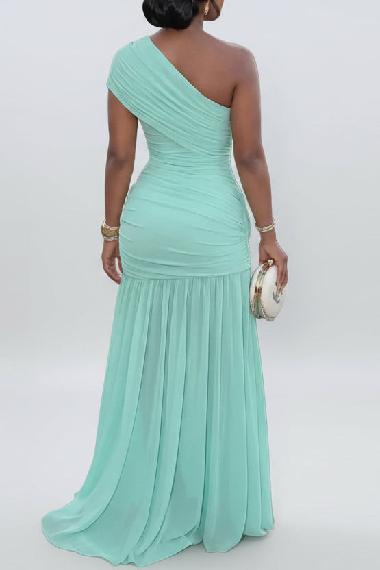 One Shoulder Maxi Avondjurk Dames Gala Elegant | Doriane