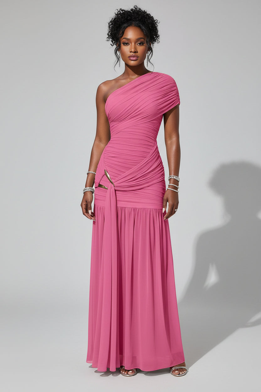 One Shoulder Maxi Avondjurk Dames Gala Elegant | Doriane