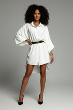 Oversized Blouse Dames Wit Lang Achter | Ziva