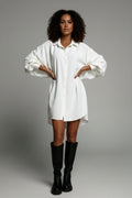 Oversized Blouse Dames Wit Lang Achter | Ziva