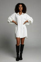 Oversized Blouse Dames Wit Lang Achter | Ziva