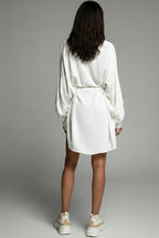 Oversized Blouse Dames Wit Lang Achter | Ziva