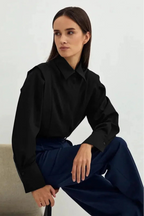 Oversized Blouse met Knoopsluiting Dames | Vierkante Snit & Veelzijdig | Careva
