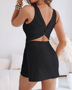 Playsuit Dames Aurora - Vierkante Hals en Getailleerde Pasvorm